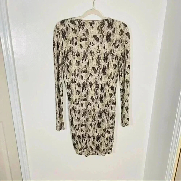 NWT rag & bone Poppy Draped Jersey Mini Dress in Python Print - Picture 3 of 7